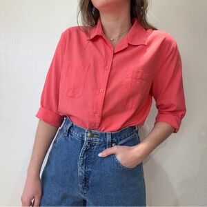 Vintage Pink Silk Blouse